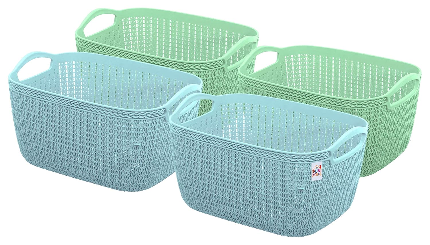 Fun Homes Q5 Unbreakable Plastic 4 Pieces Multipurpose Medium Size