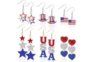 BOARDFEB 6 Pairs Dangle Drop Stud Earrings Lightweight Chain Acrylic Earrings for Women Party Favor Gift