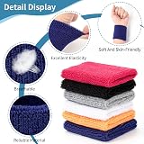 Youkly 12 PCS Sweat Bands Colourful Absorbent Wristbands 8x8 cm StyleA view 2