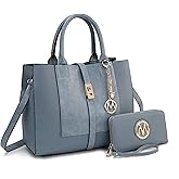 MKF Collection Satchel Bag & Wristlet Wallet for Women’s Crossbody Bag Tote Handbag Top-Handle Purse by Mia K