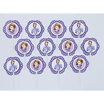 Amazon.com: SOFIA Cupcake Topper - Party Picks - Set of 12 ...