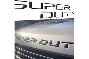 MACGRO ACTIVE Grill Front Insert Letters Compatible with Super Duty 2017 2018 2019 2020 2021 2022 3D Emblems with Strong 3-M Adhesive 0904 Matte Black