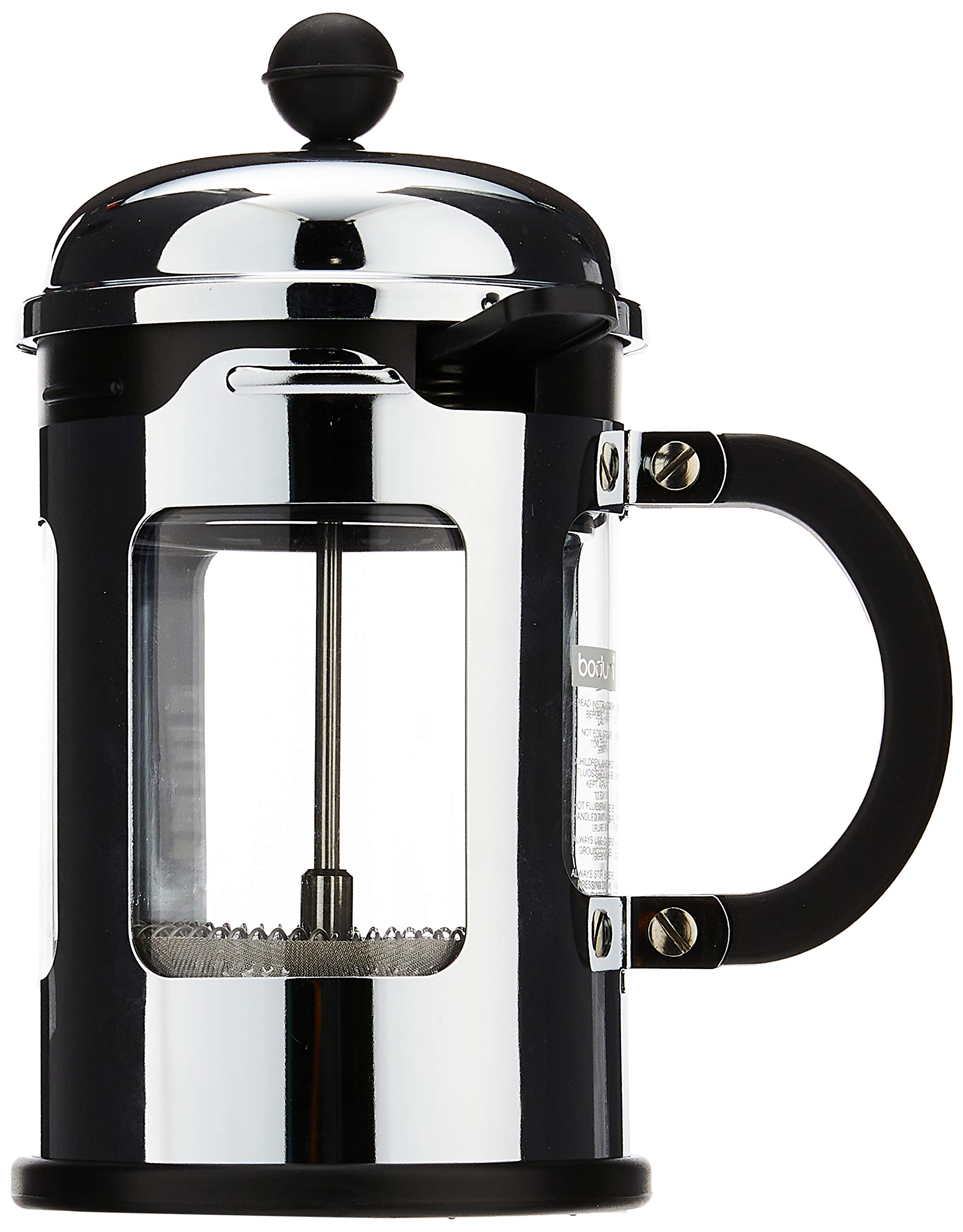 Bodum Chambord Coffee Maker, 0.5 Litre - 4 Cup, Chrome, 11171-16