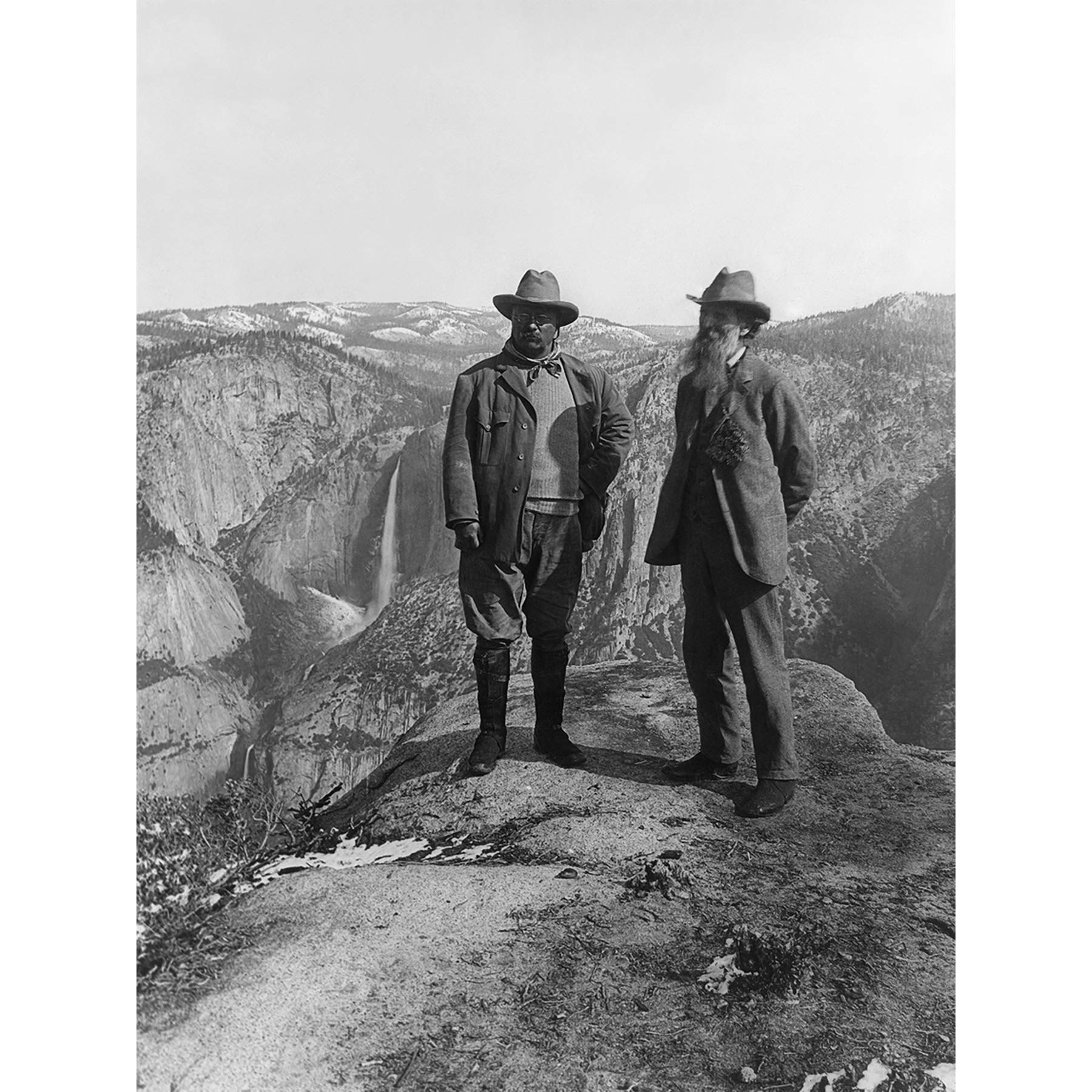 President Teddy Roosevelt John Muir Yosemite 1906 Photo Premium Wall Art Canvas Print 18X24 Inch