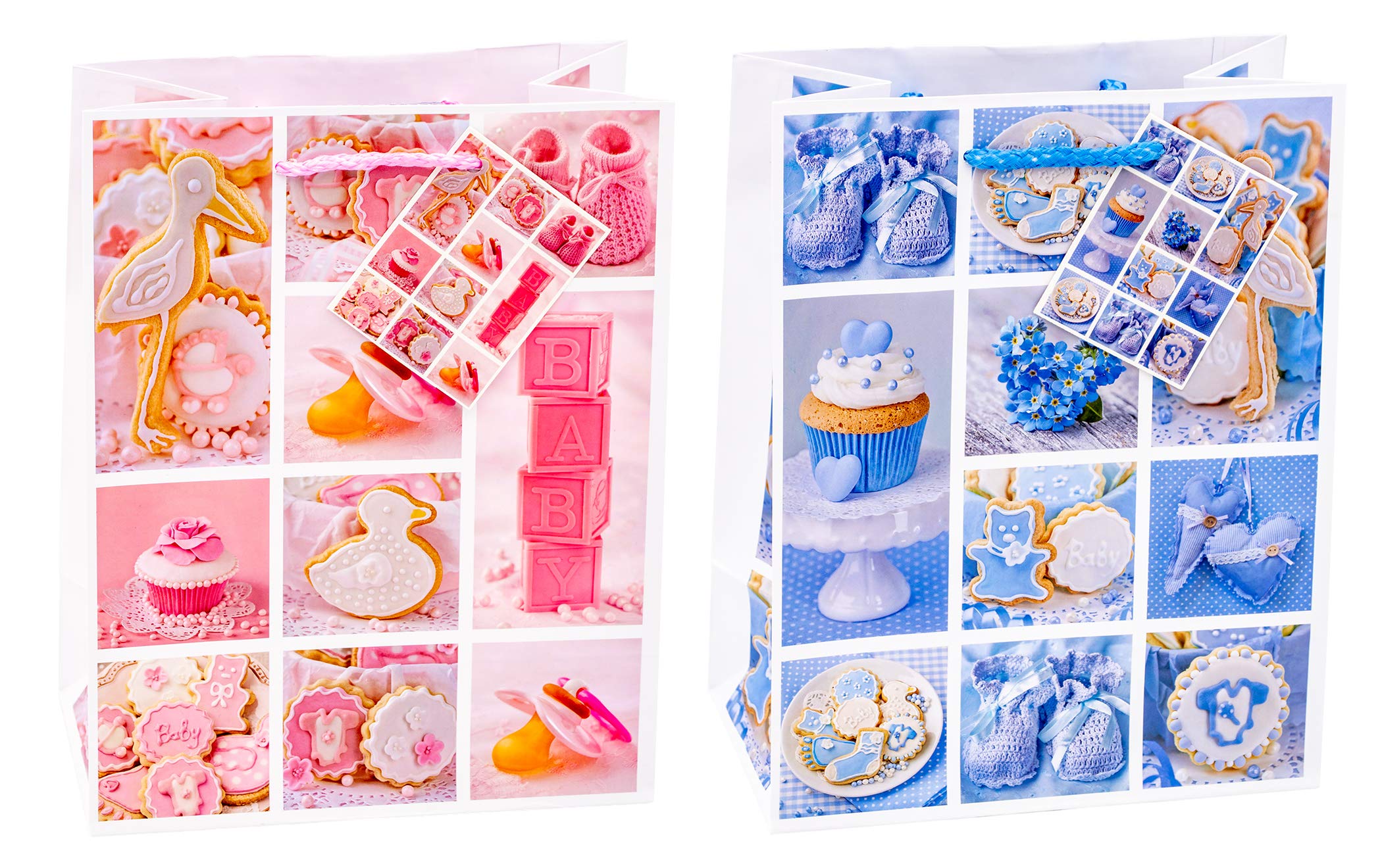 TSI 85014 Gift Bags Baby, Pack of 12, Size: Medium (7 x 4 x 9 inch)