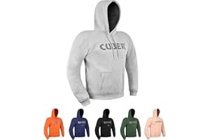 CUBER ARMORED MOTORCYCLE HOODIE FOR MEN & WOMEN,MOTORCYCLE SWEATSHIRT WITH ARMOR,POWERSPORTS PROTECTIVE RIDING BIKER JACKET