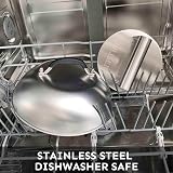 HULISEN Cheese Melting Dome & Burger Press 9 Inch Stainless Steel Griddle Kit view 6