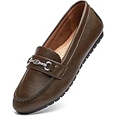 COOL COSER C Women's Wide Loafers Casual Slip on Flat Shoes Women's Comfort Penny Loafers with Arch Support Women Dressy Moccasins