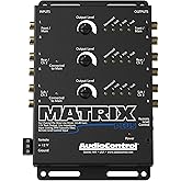 AudioControl Matrix Plus 6-Channel High Voltage Car Audio Line Driver | Boost factory radio signal to 9.5V RMS (13V max) for amplifiers &amp; subwoofers, subsonic filter, distortion-free sound upgrade