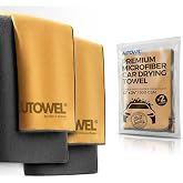 AUTOWEL Car Drying Towels (2-Pack) &ndash; Premium Double-Sided Microfiber Drying Towels for Cars, Ultra Absorbent Car Cleaning Cloth, Scratch-Free, Lint-Free Car Wash Towel, 500 GSM, 12 x 24 Inches