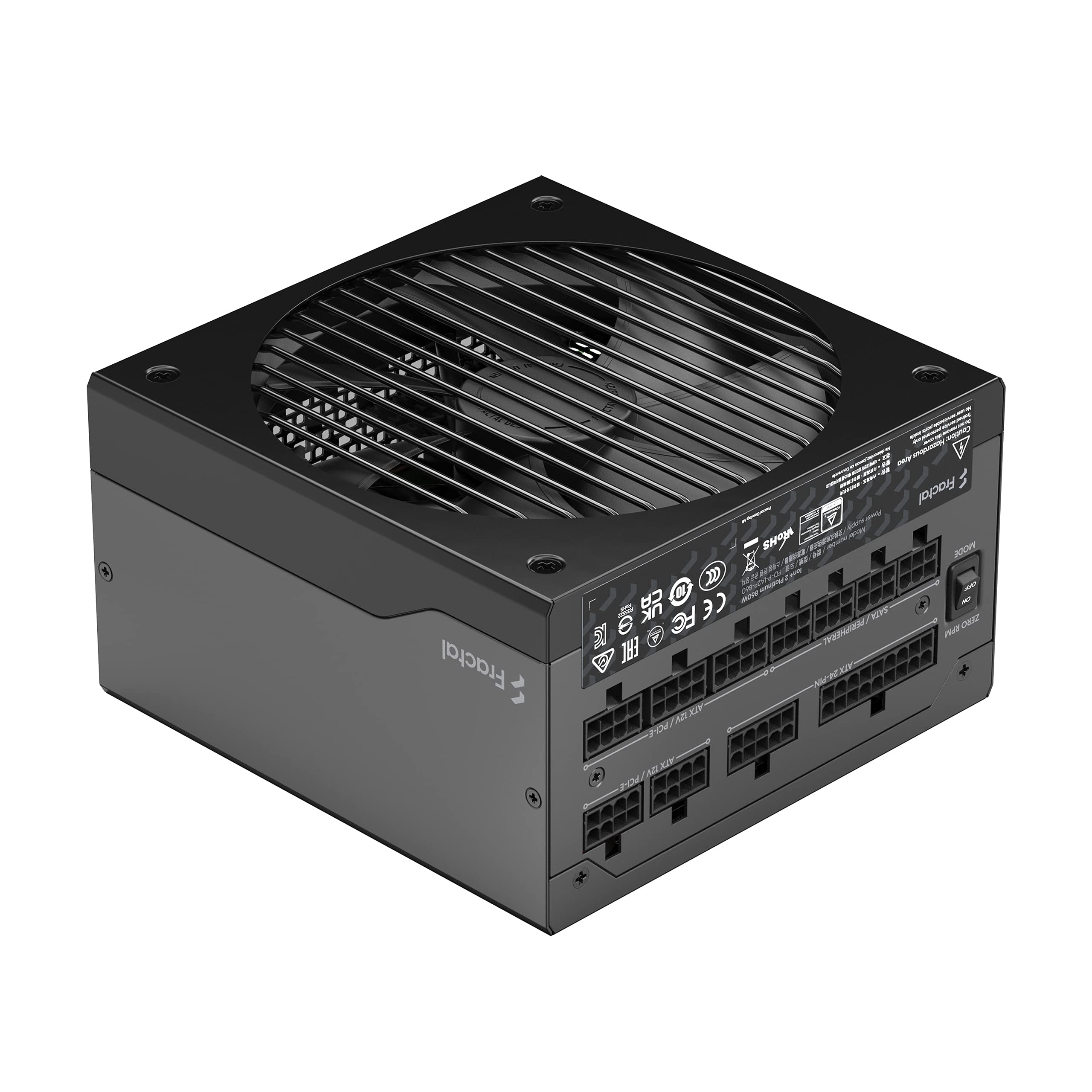 Fractal Design Ion+ 2 Platinum 860W 80 Plus Platinum Certified 860W Full Modular Compact Atx Power Supply - View 9