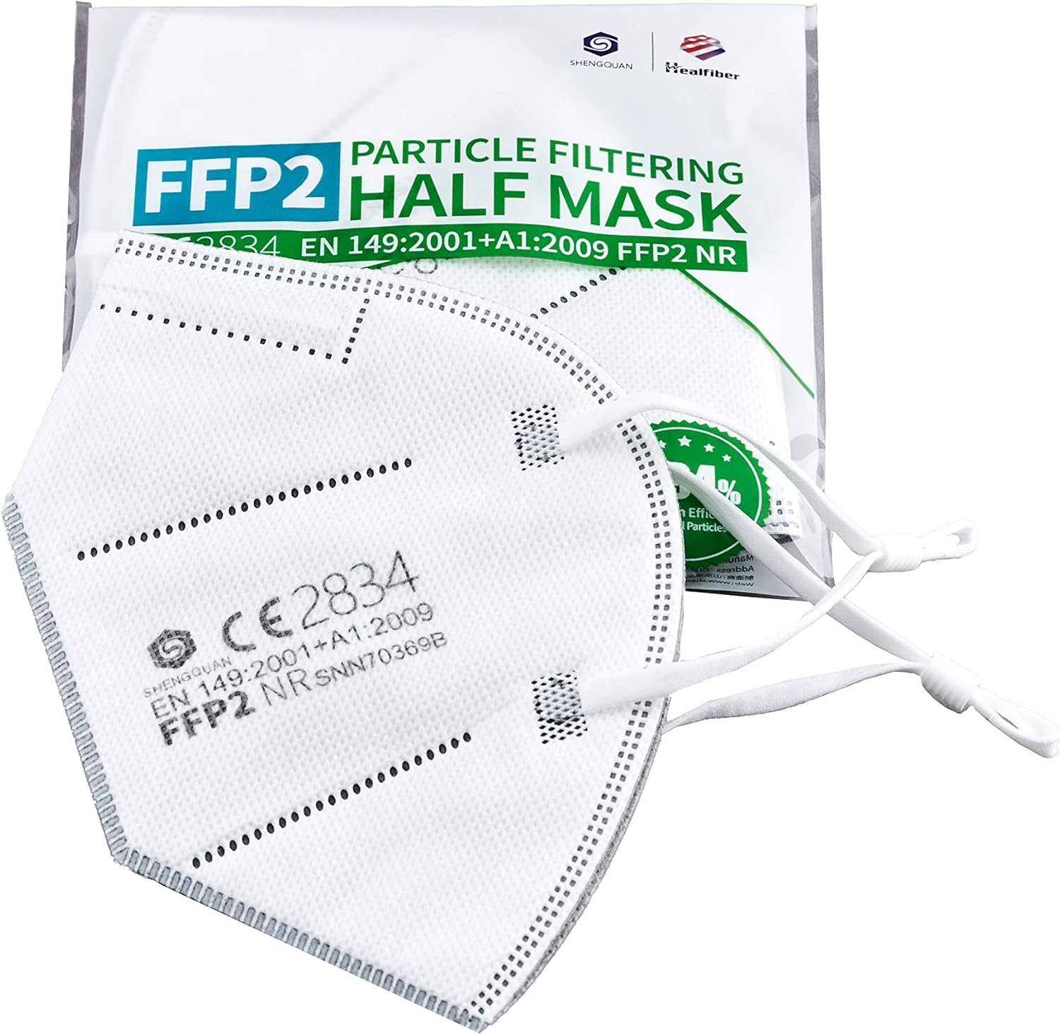WBT Premium FFP2 Maske mit Nasenpolster 10 Stück in 2er Packs CE