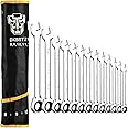DEKOPRO Ratcheting Combination Wrench Set, 13-Piece 8mm to 22mm Metric Chrome Vanadium Steel with Portable Nylon Pouch