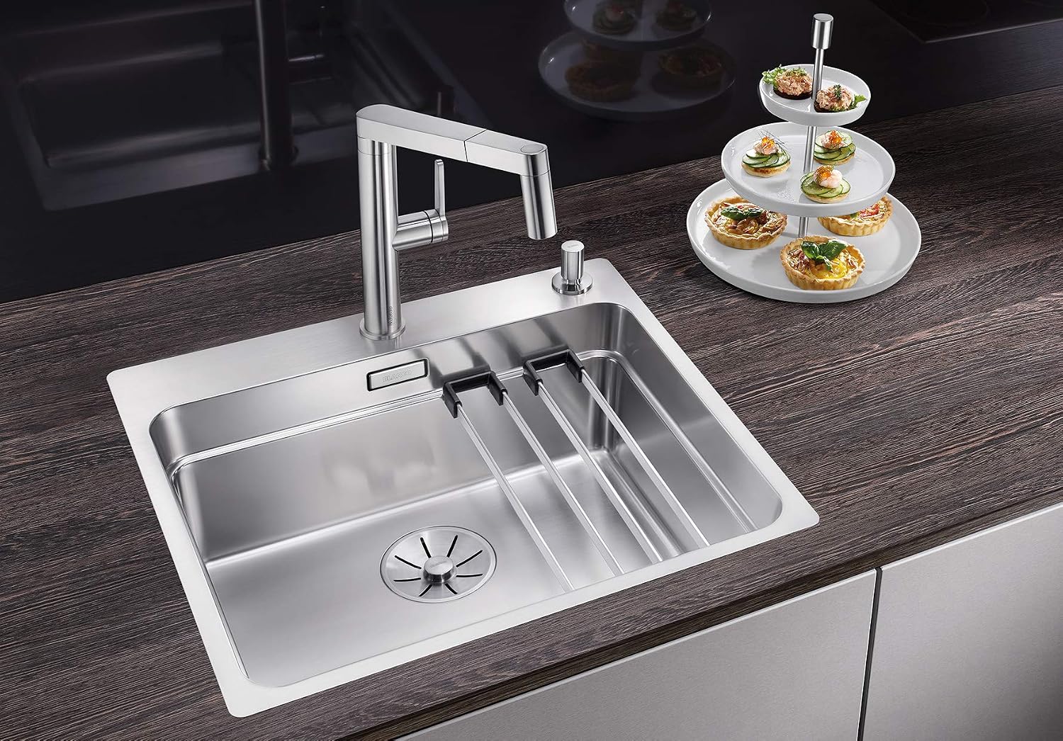 BLANCO ETAGON 521748 AA8500-IF/A Base Cabinet Sink for 60 cm Base Cabinet, Stainless Steel Satin Finish - Image 3
