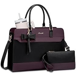 LOVEVOOK Laptop Tote Bag for Women,Leather Work