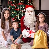 iZoeL Santa Claus Costume Accessories Kit Men Women Hat Beard Wig Bag view 7