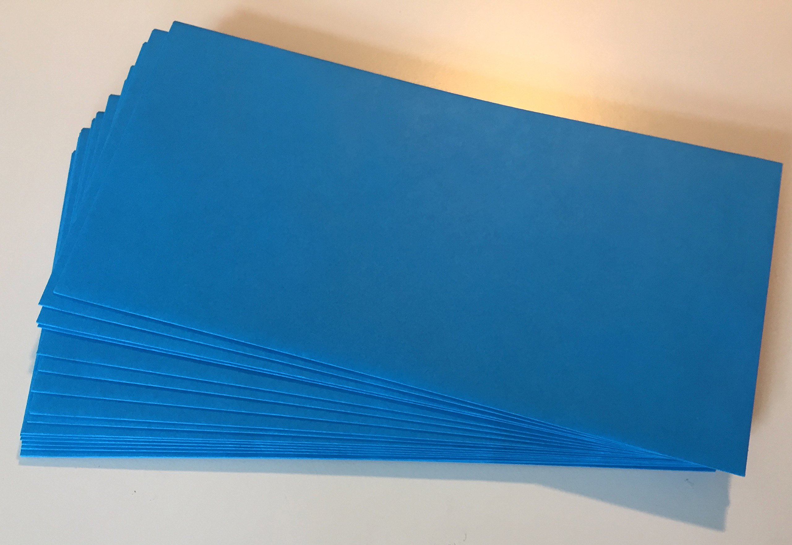 100 Blue Envelopes, Royal Blue, Azur, Elco, 229 x 114 mm, Peel and Seal, 100 g/m²