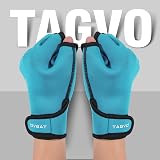 TAGVO Aquatic Gloves Webbed Swim Gloves Neoprene Resistance Waterproof view 2