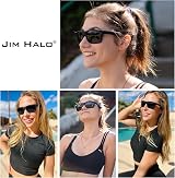 Jim Halo Polarised Sports Sunglasses Black Mirror Orange 61mm Lens 146mm Frame view 2
