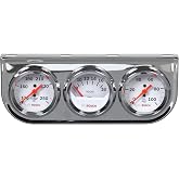 BOSCH SP0F000046 Style Line 2" Triple Gauge Kit - Clean Easy to Read Look with White Dial Face and Chrome Bezel