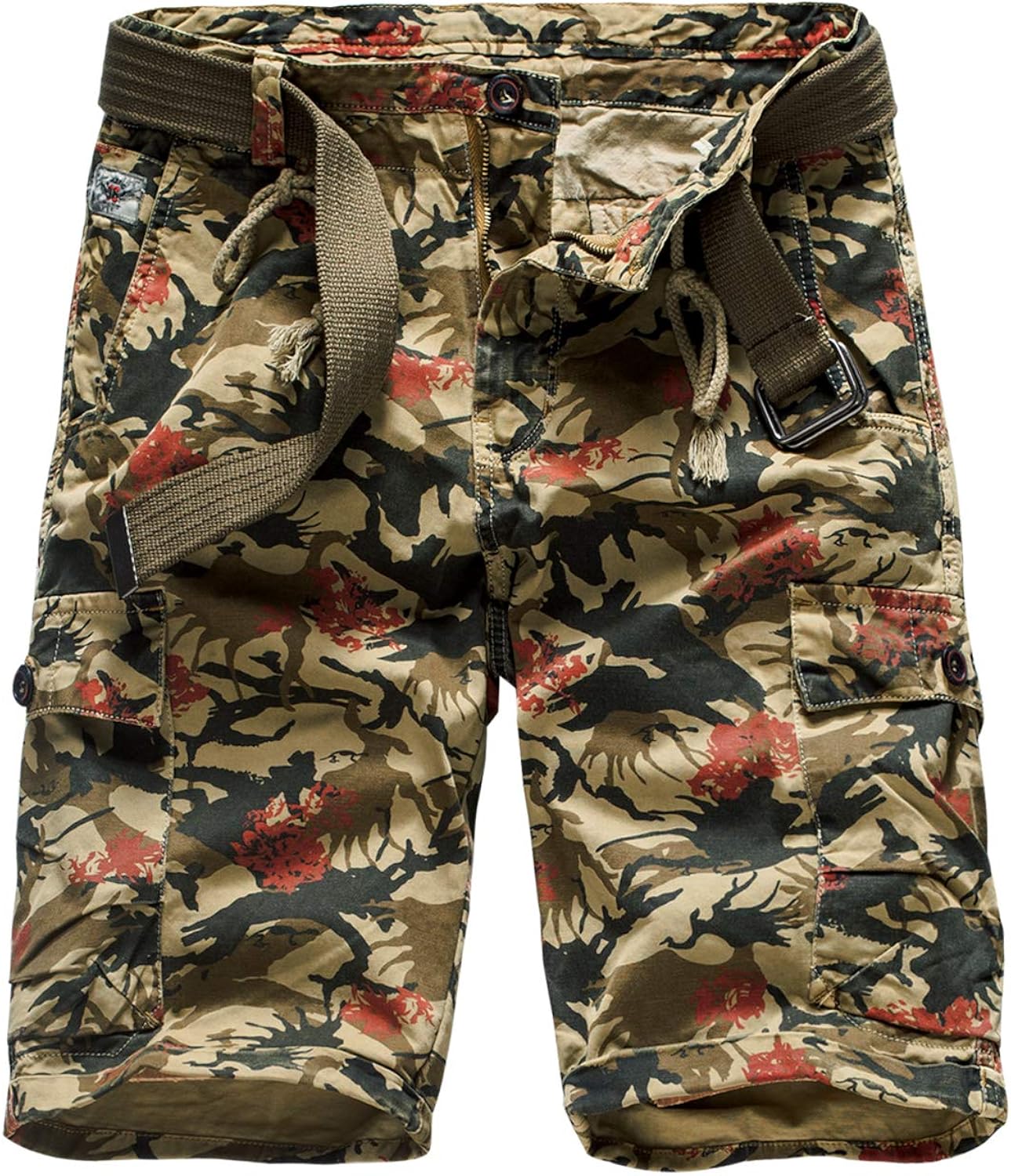 Camo Shorts for Men Slim Relaxed Fit Cargo Pockets Military