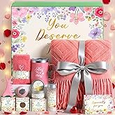 MUGIQUE Valentines Day Gifts for Her Daughter,Girlfriend and Wife,Gift Baskets for Women,Happy Birthday Gifts for Mom,Friend,Sister and Grandma,Self Care Relaxing Spa Gift Basket