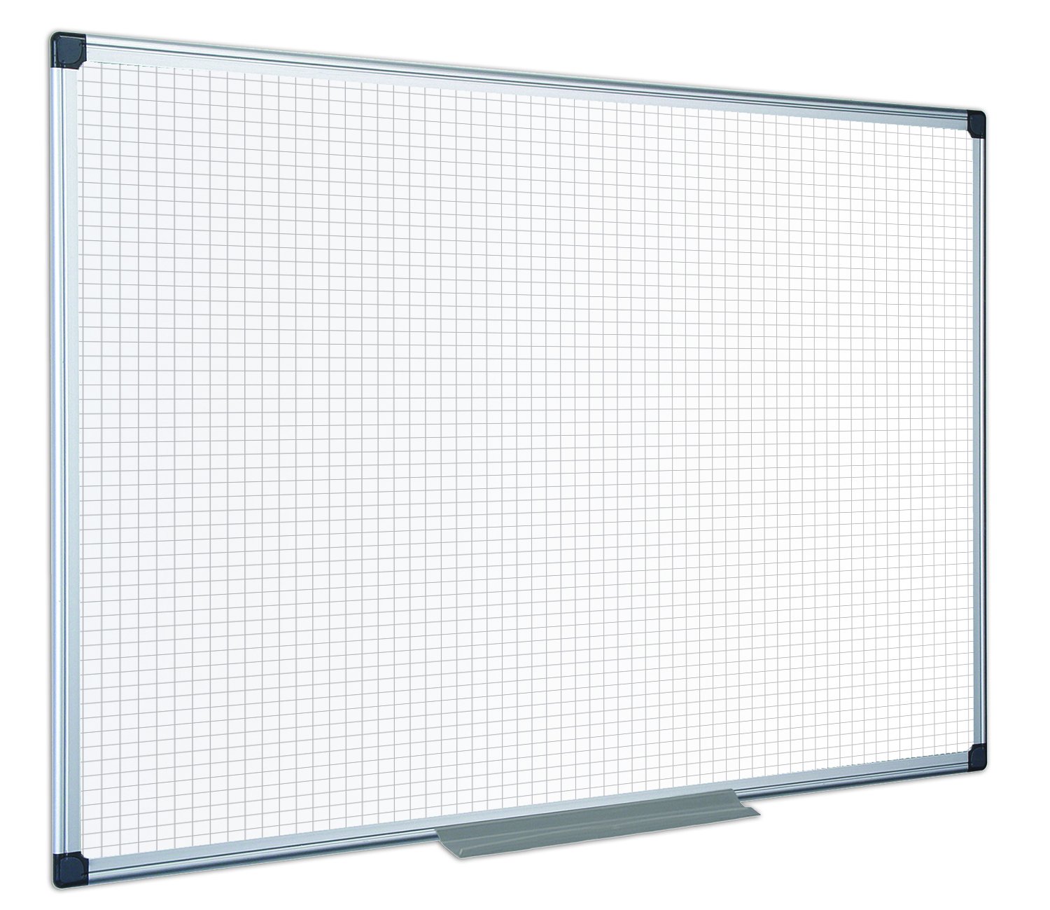 Bi-Office Maya Gridded Dry Wipe Aluminium Framed Double Sided Whiteboard 90x60cm