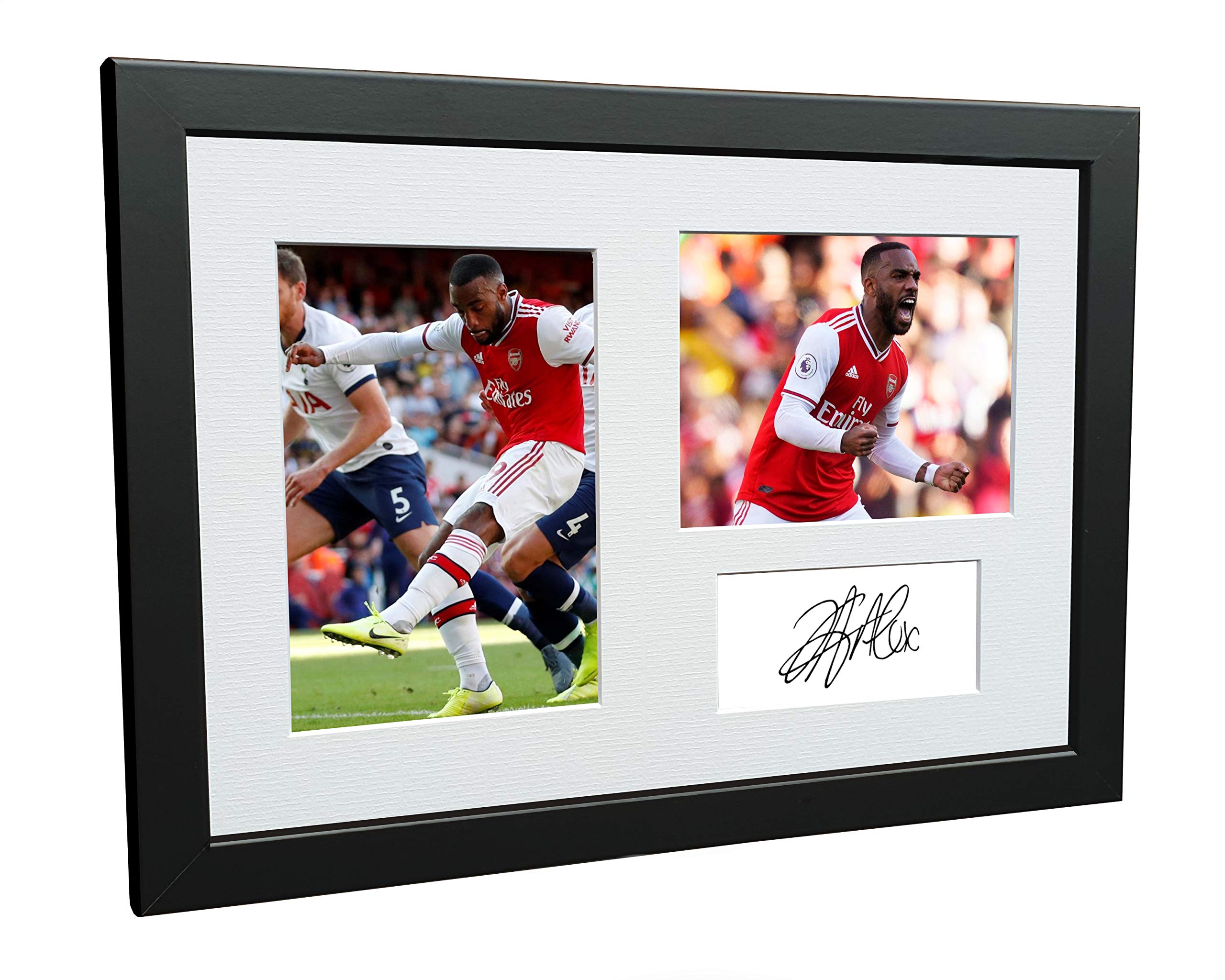 Kitbags & Lockers 12x8 A4 Signed Alexandre Lacazette Arsenal FC Autographed Photo Photograph Picture Frame Football Soccer Poster Gift