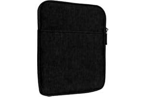 RichMoro Kindle Case, 6-7 inch Nylon Protective Cover, Travel Carrying Bag for Paperwhite 2021, Fire 7 2022, Kindle Oasis (Black)