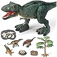 EKU EASYKU 21inches Large Remote Control Dinosaur Toys Sound, Light, Roaring, Mist Spray, Realistic Walking T-Rex RC Tyrannosaurus Dinosaur Toys for Kids Boys Girls 3-10 Years Old