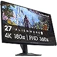 Alienware 27 4K Dual-Resolution Gaming Monitor - AW2725QF - 4K at 180Hz and FHD at 360Hz, 0.5ms GTG 1ms GTG (Extreme Mode), VESA AdaptiveSync, NVIDIA G-SYNC Compatible, HDMI/DP/USB 3.2 Gen1 - Black