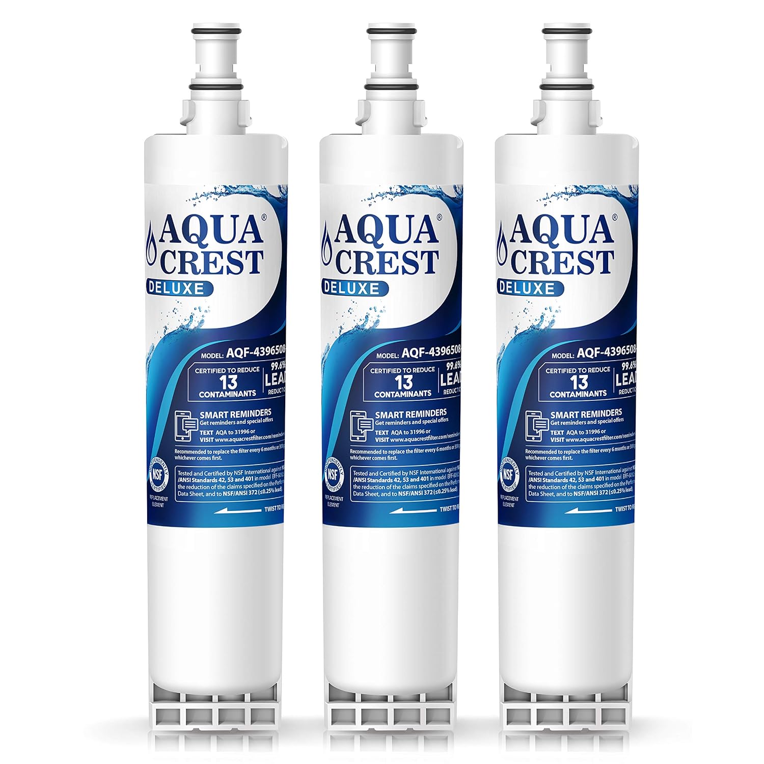 AQUACREST 4396508 NSF 401,53&42 Replacement Refrigerator Water Filter