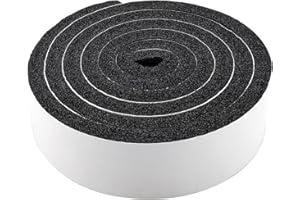 TEKDOE Pipe Insulation Foam Tape, Self-Adhesive, Outdoor Weather Resistant, Water Pipe Wrap, Sponge Strip, 1/2 Inch Thick x 2 Inch Wide x 6.5 Feet Long