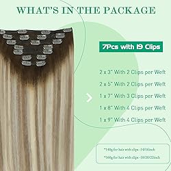 SURNEL Balayage Clip in Hair Extensions Human Hair