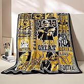 DKEAQZ City Gifts for Men Women, Football Gifts for Team Fans, Football Merchandise, Team Color Sport Style Blankets and Throws 60"x50"
