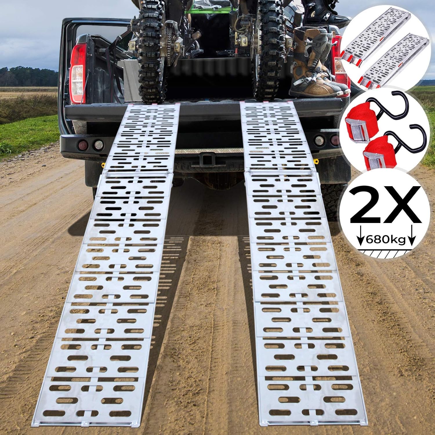 caricamento di rampe per motocicli