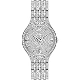 Bulova Ladies' Crystal Phantom Stainless Steel 2-Hand Quartz Watch, 440 Crystals and Pave Dial Style: 96L243