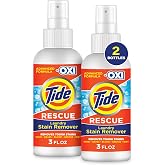 Tide Laundry Stain Remover Spray with Oxi, Travel Stain Remover for Clothes, Carpet, Upholstery, Pet Bedding, Stain Treater Spray for Tough Stains from Wine, Coffee, Grease, 3 Oz (Pack of 2)