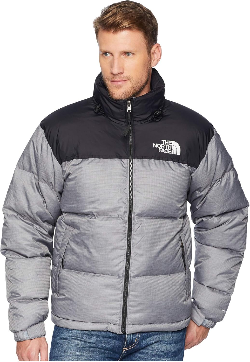 1996 retro nuptse jacket grey