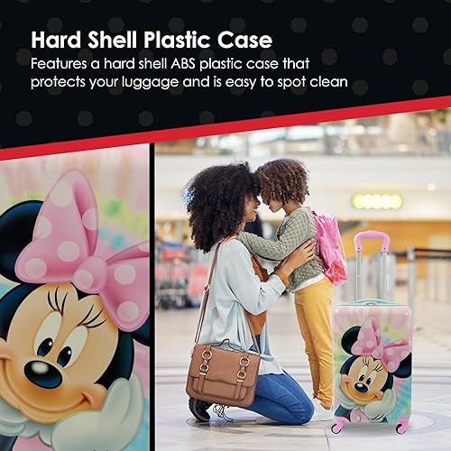 FUL Disney Minnie Mouse Kids Carry On Luggage, Tie Dye Hardshell