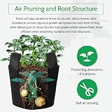 JERIA 12-Pack 3 Gallon Grow Bags with Handles & Plant Labels - Black view 5