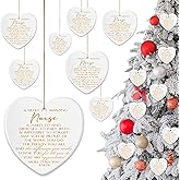 16 Pcs Nurse Appreciation Ceramic Ornaments, Thank You Keepsakes with Flannel Gift Bags, Nurses Day Nurses Week Gifts for Women Rn CNA Np, Hanging Decor for Office & Home (Heart)