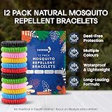 TANNESS Mosquito Repellent Bracelet 12 Pack DEET-Free Waterproof Bands view 2
