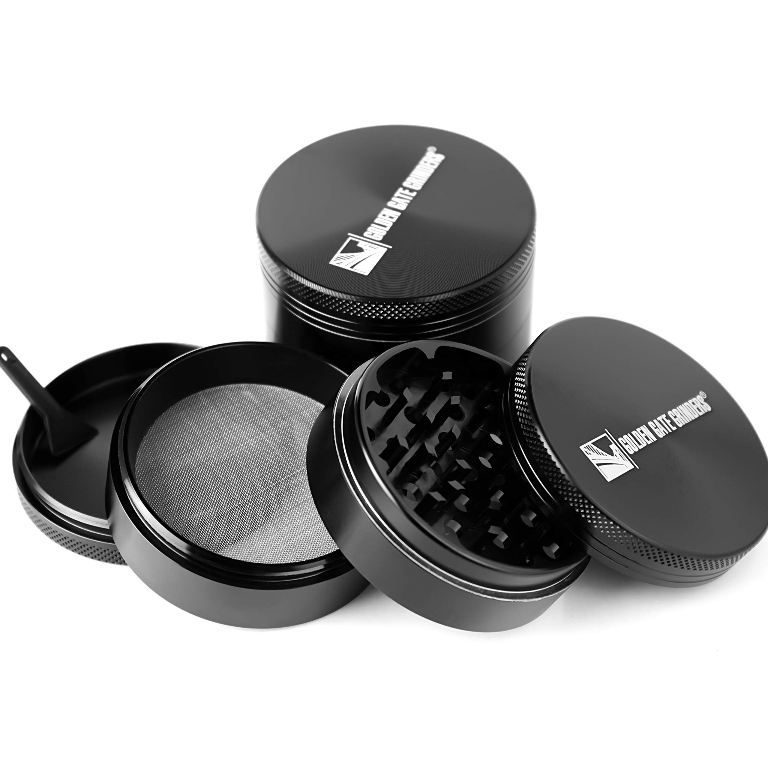 Golden Gate Grinders 1 Best Herb Grinder 2.5 Inch 4piece Anodized