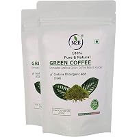 N2B Organic Green Coffee Beans Powder for Weight Loss (Unroasted & Decaffeinated Coffee) 230g, Pack of 2