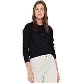 State Cashmere Women's 100% Pure Cashmere Button Front Long Sleeve Crew Neck Cardigan Sweater