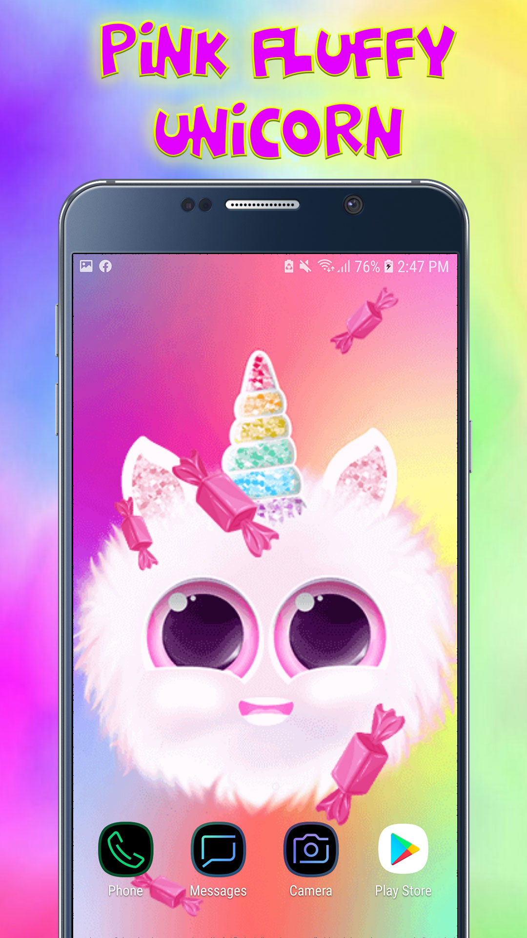 Cute Fluffy Unicorns Background