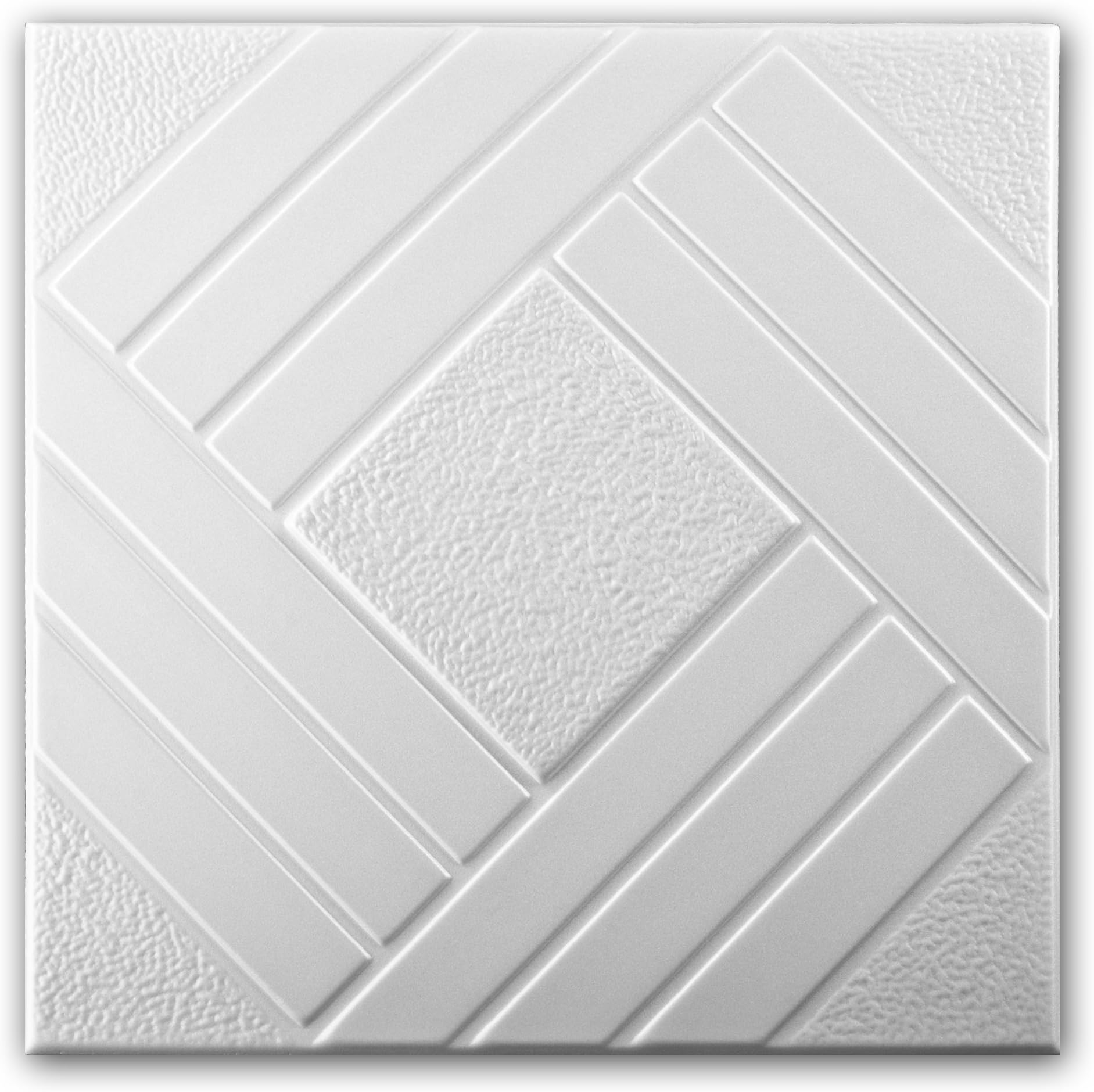 Polystyrene Foam Ceiling Tiles Panels 0825 (Pack 96 pcs) 24 sqm White