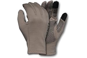 First Lite Rugged Wool Fleece Glove - Heavyweight Merino Wool Hunting Gloves with Silicone Grip and Touchscreen Compatible