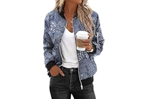 onlypuff Womens Jackets Zip Up Sweatshirt Long Sleeve Fall Outwear Casual Coat with Pocket S-XXL